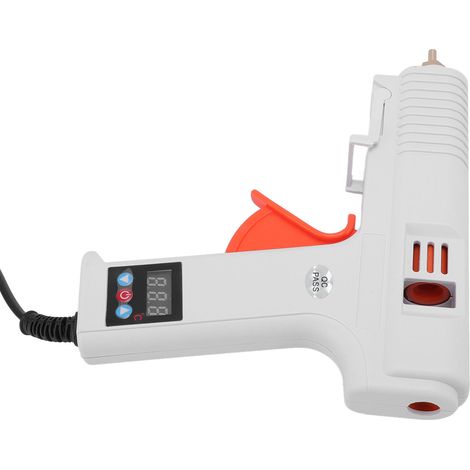 Pistolet à colle thermofusible 120 W, température réglable, affichage numérique, pour réparations et loisirs créatifs. (1/5)