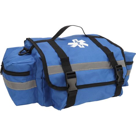 Sac de premiers secours grande capacité, sac d'urgence avec bandoulière pour matériel de pompier, bleu (1/5)