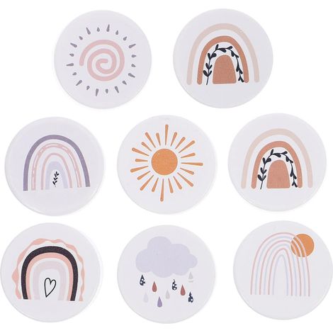 Boutons de Tiroir avec Vis pour Meuble en Bois Cartoon Lot de 8 Finition Polie Exquise Poignées de Porte Élégantes pour Armoires et Bibliothèques (1/5)