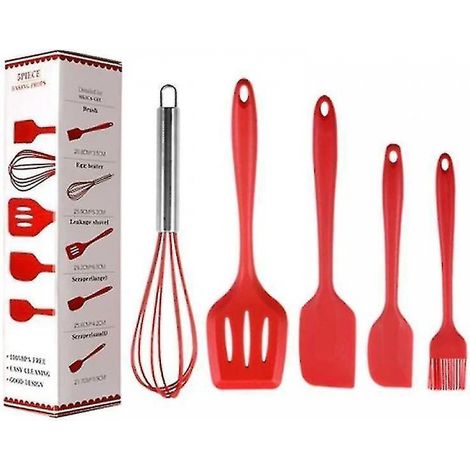 BEBUSINGOTO Juego de 5 utensilios de cocina de silicona. (1/5)