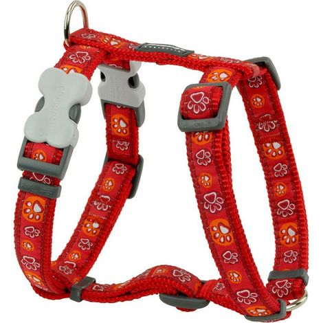 Arnés para Perro Red Dingo Style Rojo Huella de animal 30-48 cm