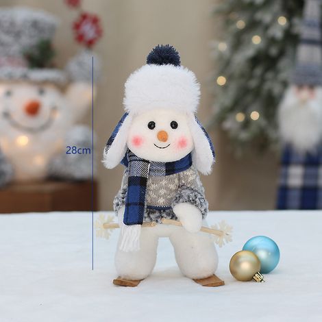 Mub - Poupée de Noël mignonne, balançoire à ski, bonhomme de neige, décoration, cadeaux de Noël (1/5)