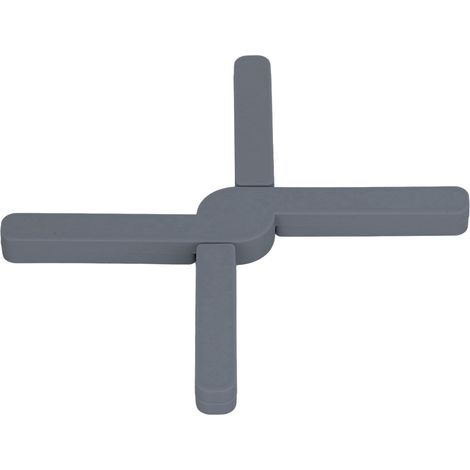 Dessous de plat en silicone épais, pliable, résistant à la chaleur, antidérapant et peu encombrant, pour la cuisine à la maison (gris foncé). (1/5)