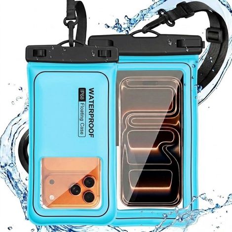 Custodia galleggiante impermeabile per telefono, blu (1/5)