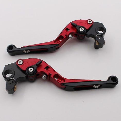 Convient aux motos Ducati 796MONSTER Pièces modifiées Poignée de frein, d'embrayage et de klaxon en alliage d'aluminium (rouge) (1/5)
