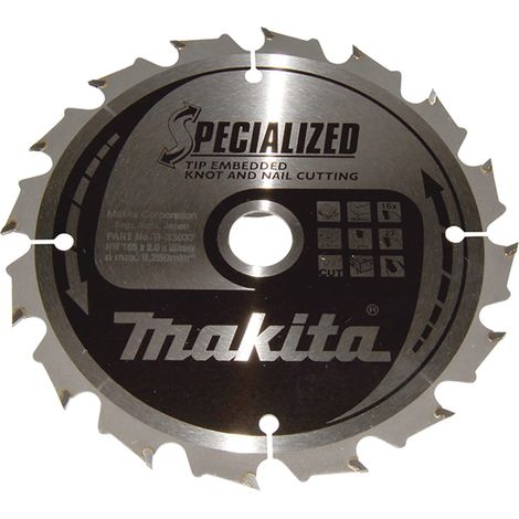 B-33037 Disque scie circulaire, Specialized T.C.T, 165 x 20 mm, 16 D (1/2)
