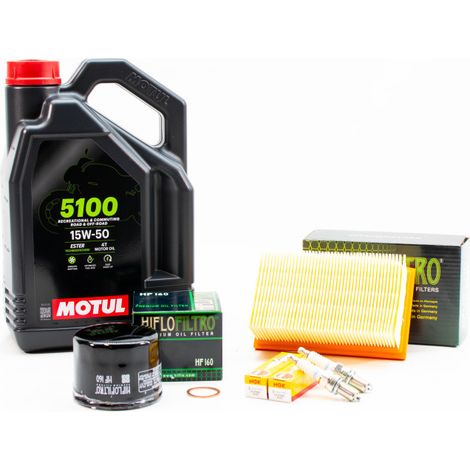 Kit Révision Filtres Bougies pour BMW F 800 GS de 2013 à 2016 - MOTUL 5100 15W50 4L