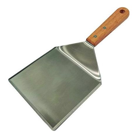 Espátula para barbacoa Sandri, inoxidable, larga con mango de madera, 29x14 cm (1/2)