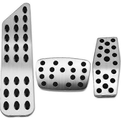 Couvre-pédales en acier inoxydable pour Chevrolet Cruze, Trax, Malibu, Opel Mokka (2013-2015), Astra J et Insignia - Jeu de 3 pédales automatiques avec clips (1/5)