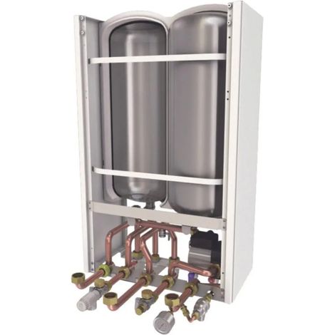 Dosseret Hydroefficiency ATLANTIC 2 Ballons Inox 16L et Barette Robinet pour Chaudière Murale Naema/Naia 2 Duo 30 - 021232 -NEUF