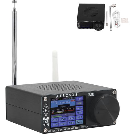 Radio FM Portable avec Écran Tactile Couleur 2,4 pouces, Balayage de Spectre, Récepteur DSP Pleine Bande, WiFi et Net, Radio Numérique (1/5)