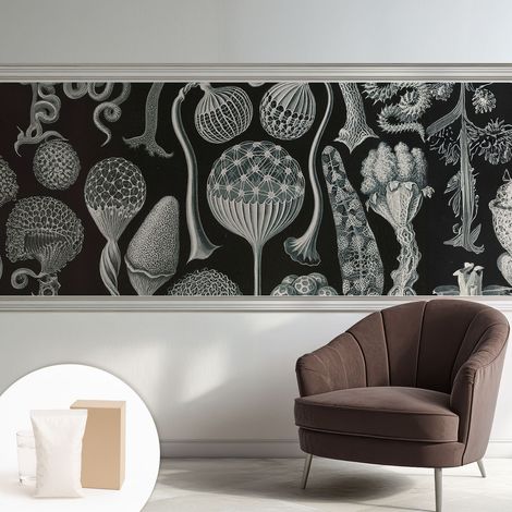 Papier peint intissé pour salon chambre à coucher peint imprimé Installation facile - Colle incluse gratuite Plantes magiques 250x104 cm (1/5)