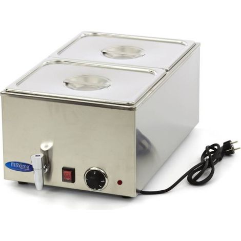 Bain-Marie - avec robinet - incluant 2 sets de bacs GN 1/2 - Électrique - Maxima (1/5)