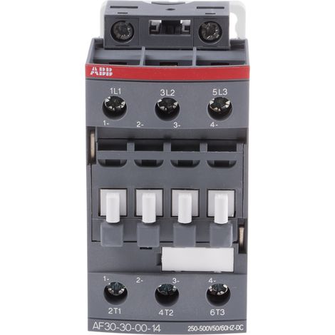 Contacteur ABB série AF, 3 pôles , 3NO, 21 A, 250 - 500 V CA/CC., 15 kW ( Prix pour 1 )