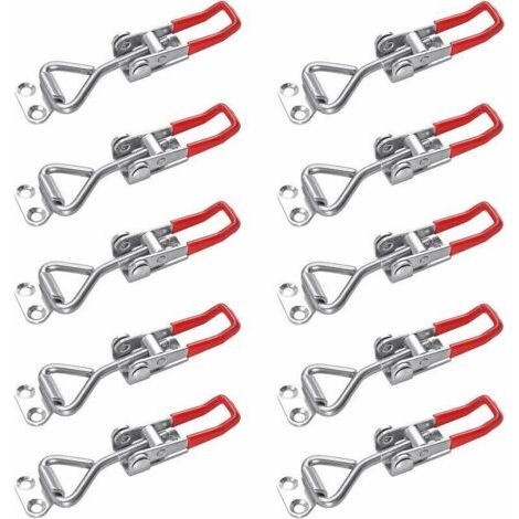 BUNTHAUS PA Lot de 10 Loquets à Levier pour Boîtes Placard Porte Valise Capacité de Maintien Attache d'Angle (1/4)