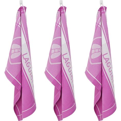 LAGUIOLE CUISSON - Lot de 3 torchons jacquard 50x70cm mauve - "Miel" (1/3)