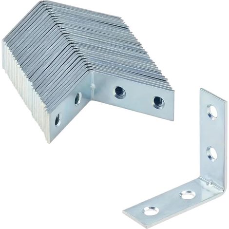 équerres de connexion métalliques en forme L à angle droit (1/5)
