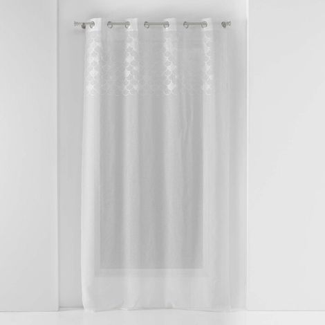 Panneau a oeillets 135 x 240 cm voile sable+top brode yaelle Sans (1/3)