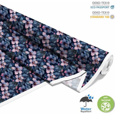 Dekorativer Outdoor-Stoff Oxford - Motiv Blumen I DX5306 (1/5)