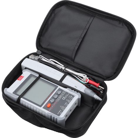 Kit de test de câbles réseau 500 m avec détecteur de longueur, multimètre et éclairage frontal. (1/5)