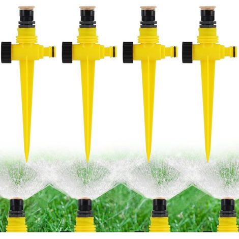 4Pcs Arroseur de Pelouse, Arroseur Jardin Pelouse, Arroseur Automatique, Sprinkler Arrosage, Asperseur Arrosage en Brume, pour Jardin Cour Pelouse (1/5)