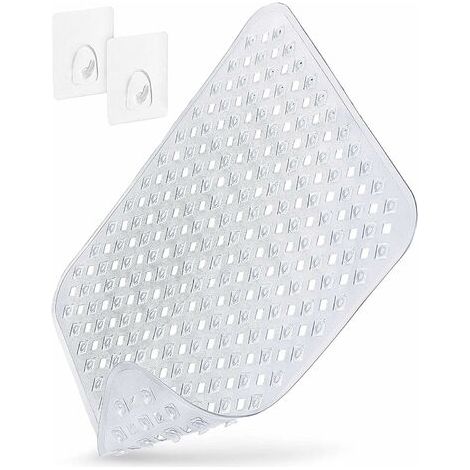Tapis de Douche antidérapant Sensible à la Peau 53x53cm, Fixation INCL.  Tapis antidérapant pour la Douche sans BPA  Tapis de Bain résistant aux moisissures & Lavable