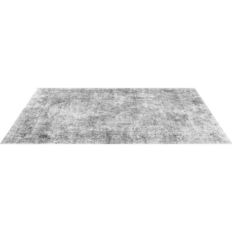 Tapis Boho Lavable 9x12 ft Antidérapant Doux Résistant aux Déchirures pour Enfants et Animaux d'Intérieur en Gris (1/5)