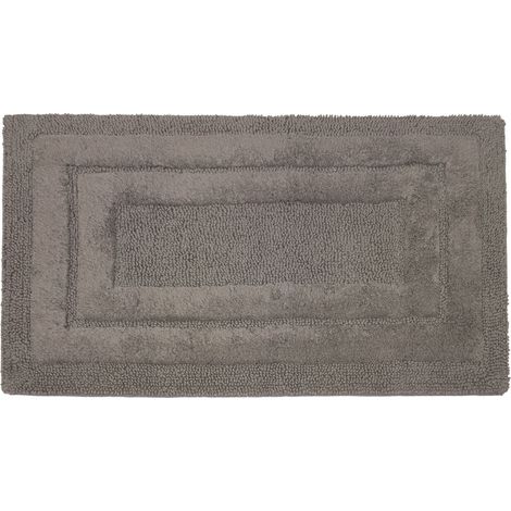 Tappeto Casa Bagno Cotone Spugna Morbida Tinta Unita Antiscivolo Sirio Carbonio, misura50x80coloreCarbonio (1/4)