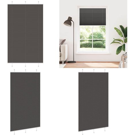 vidaXL Plissee Schwarz 115x200 cm Stoffbreite 114,4 cm Polyester (1/5)