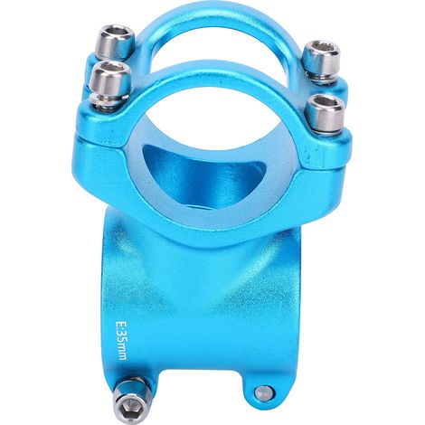 LUNJE 31,8 x 35 mm kurzer Vorbau für Fahrradlenker, Riser, Aluminiumlegierung, hohl, blau (1/5)