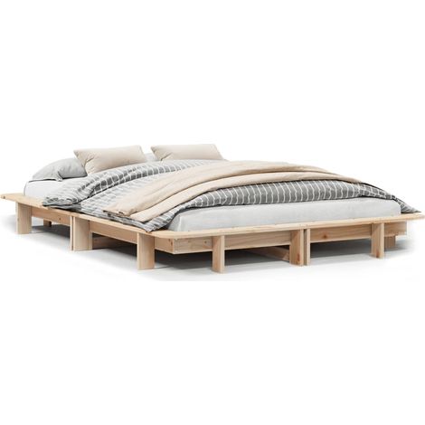 Maison Exclusive - Massivholzbett ohne Matratze 120x200 cm Kiefer