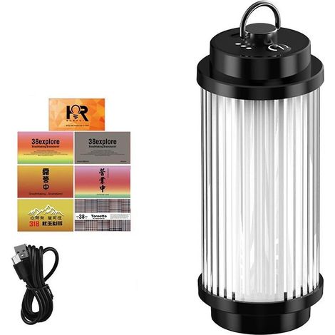 Lampe de camping rechargeable USB, lanterne puissante, mini lampe de camping LED, fournitures de camping en extérieur C (1/5)