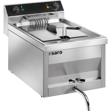 Friteuse - 9L - Température 0/+180°C - Cuve amovible - Robinet vidange - Saro