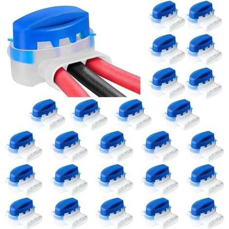 Packung mit 26 wasserdichten Steckverbindern für Mähroboterkabel, Verbindungsclips für Garten- und Elektrogeräte - Crezuo