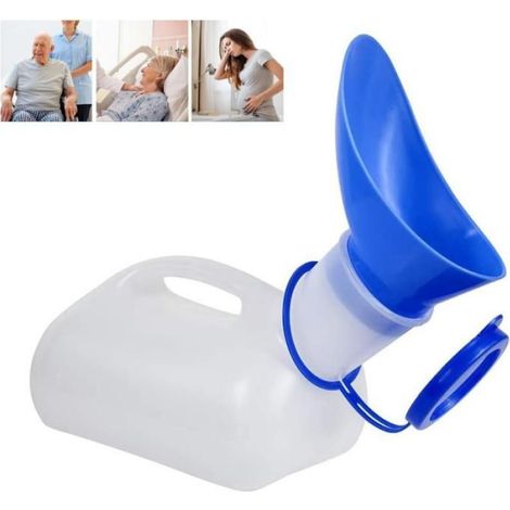 Urinoir Unisexe,Voiture Urinoirs de Toilette Etanches Bouteilles d'urine en Plastique Hommes et Femmes Pot Chambre Couvercle 1000ml (1/5)