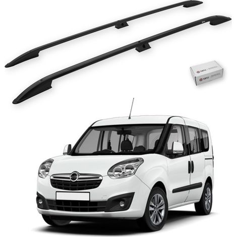 TURTLE kompatibel mit Opel Combo D 2012-2018 / Lange Version Dachreling Crown Schwarz (1/5)