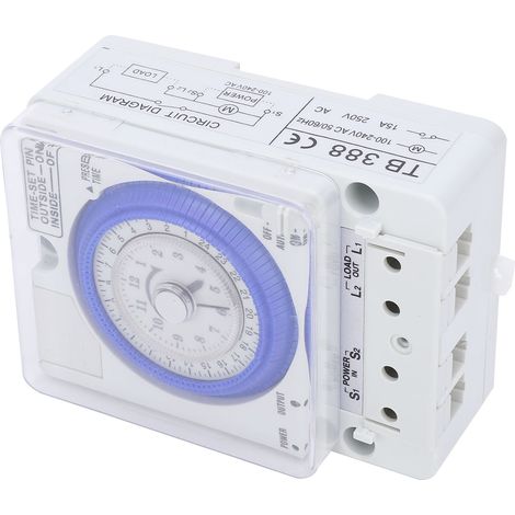 TB-388 24-Stunden-Programmierbarer Timer, Quarz-Schrittmotor, Wechselstrom 100–240 V, 50/60 Hz
