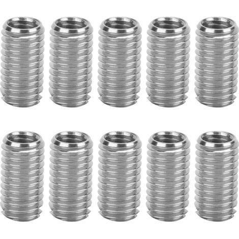 Satz mit 10 Gewindeeinsätzen aus Edelstahl (männlich und weiblich), Gewindegrößen M6x1,0 mm und M8x1,25 mm. Reparaturwerkzeug für beschädigte Gewinde. (1/5)