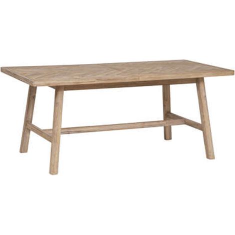 Table à manger en bois coloris beige - Longueur 180 x Profondeur 90 x Hauteur 76 cm (1/4)