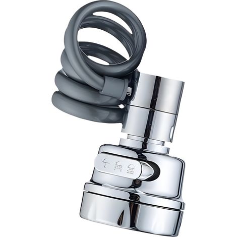 Rallonge pour robinet, robinet pivotant multifonction, 3 réglages de jet, avec adaptateurs pour cuisine et salle de bain, version extractible (1/5)