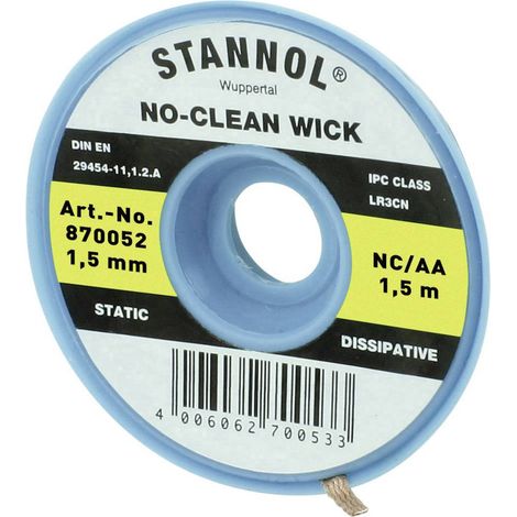 Stannol NC/AA Treccia Lunghezza 1.5 m Larghezza 1.5 mm