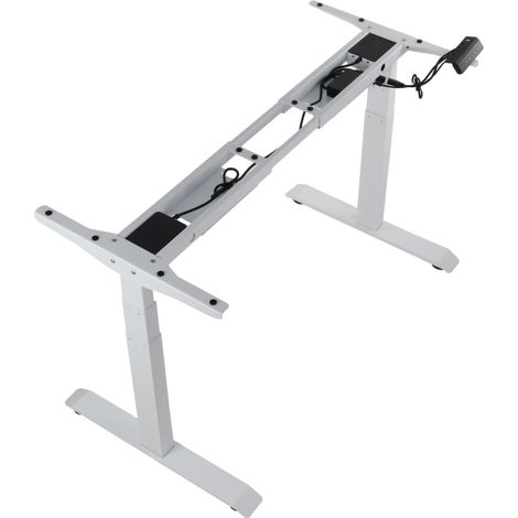 Struttura scrivania (tavolo) in metallo con regolazione elettrica dell'altezza, elettrica PRATO 04-3T/W BIANCO (1/5)