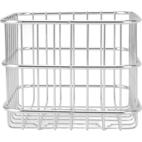 Fruit Basket 304 Stainless Steel Storage Basket Kitchen Counter Fruit Vegetable Organizer Drainer Small (1/5)