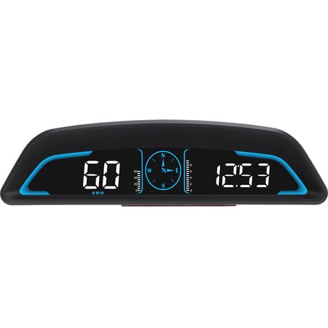 Affichage tête haute (HUD) universel pour voiture, compteur de vitesse GPS numérique avec alarme de vitesse et réglage automatique de la luminosité pour véhicule (1/5)