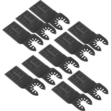 Pack of 10 35mm Multi-Purpose Oscillating Saw Blades, Made of High Carbon Steel with Fine Teeth (1/5)