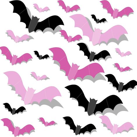 Lot de 72 décorations de chauves-souris pour Halloween, autocollants muraux 3D en PVC (1/5)