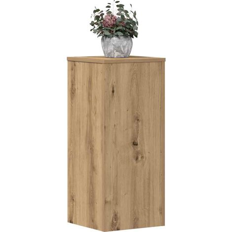vidaXL Supporti per Piante 2 pz Rovere 30x30x70 cm in Multistrato
