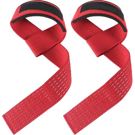 Sangle De Levée - Bande De Prise Pour Halteres Et Barres - Rembourrage En Néoprène Au Poignet - Surface Anti-dérapante En Silicone - Par 2 (1/5)