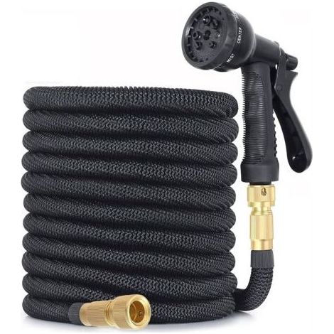 Tubo da giardino Espandibile fino a 8 Funzioni, per l'Irrigazione, la Pulizia del Giardino, Lavare la Macchina, Tubo da giardino con Storage Bag - 8M (1/5)