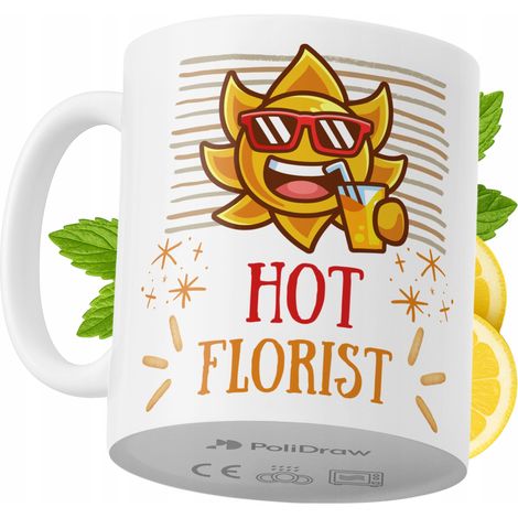 Tazza divertente e umoristica per fiorista, ideale per caffè e tè, con grafica e testo divertenti. Perfetta per compleanni, onomastici e festività. Tazza premium per occasioni speciali, per casa, uffi